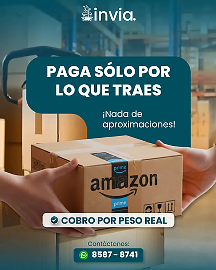 Post de Invia: pagá sólo por lo que traés, cobro por peso real